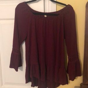 Off the shoulder shirt